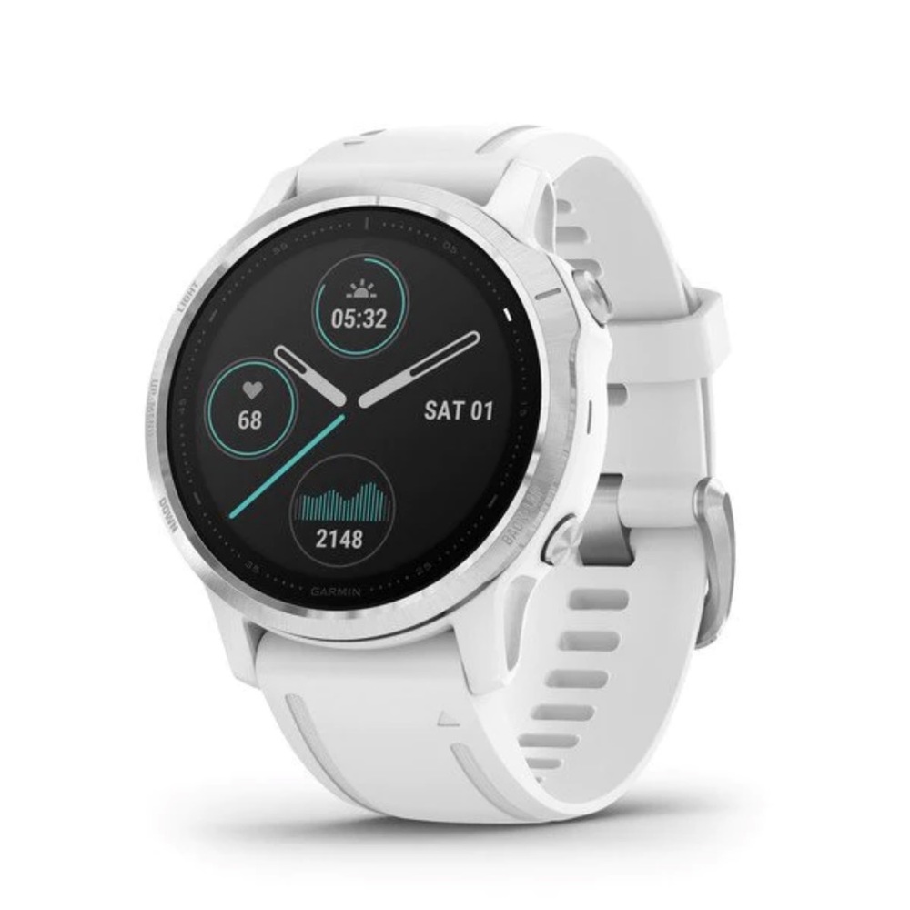 New in box Garmin fēnix® 6S, White with White Band retail $600